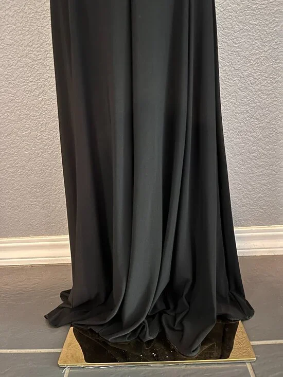 XSCAPES GEORGIA BLACK & NUDE MESH BEADED ILLUSION MAXI DRESS FORMAL GOWN NWOT 4 - Picture 12 of 16